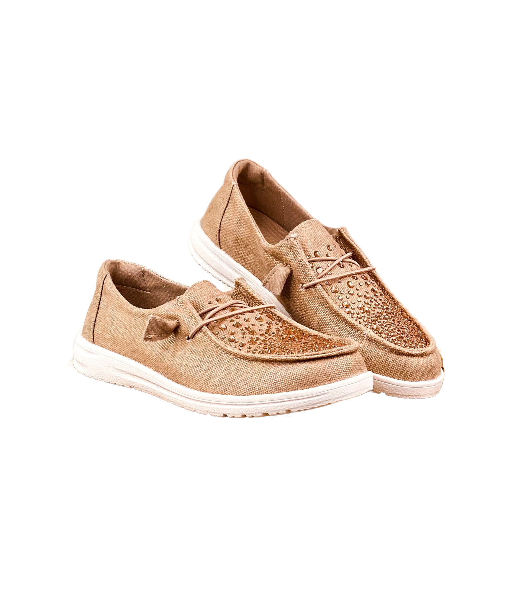Maco Water Drop Rose Gold Rhinestone Slip On Sandals Naughty Monkey
